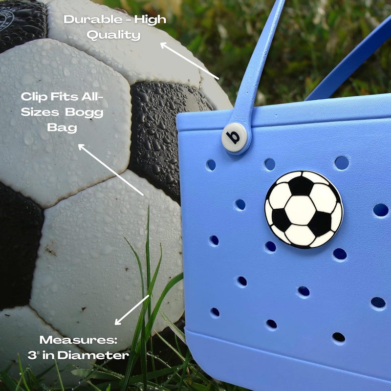 FRESHe BAGLETS - Soccer Charm Accessory Compatible with Bogg Bags - Decorative Charm Perfect for Customizing Your Bag & Showing Your Team Support (Soccer) - Image 4